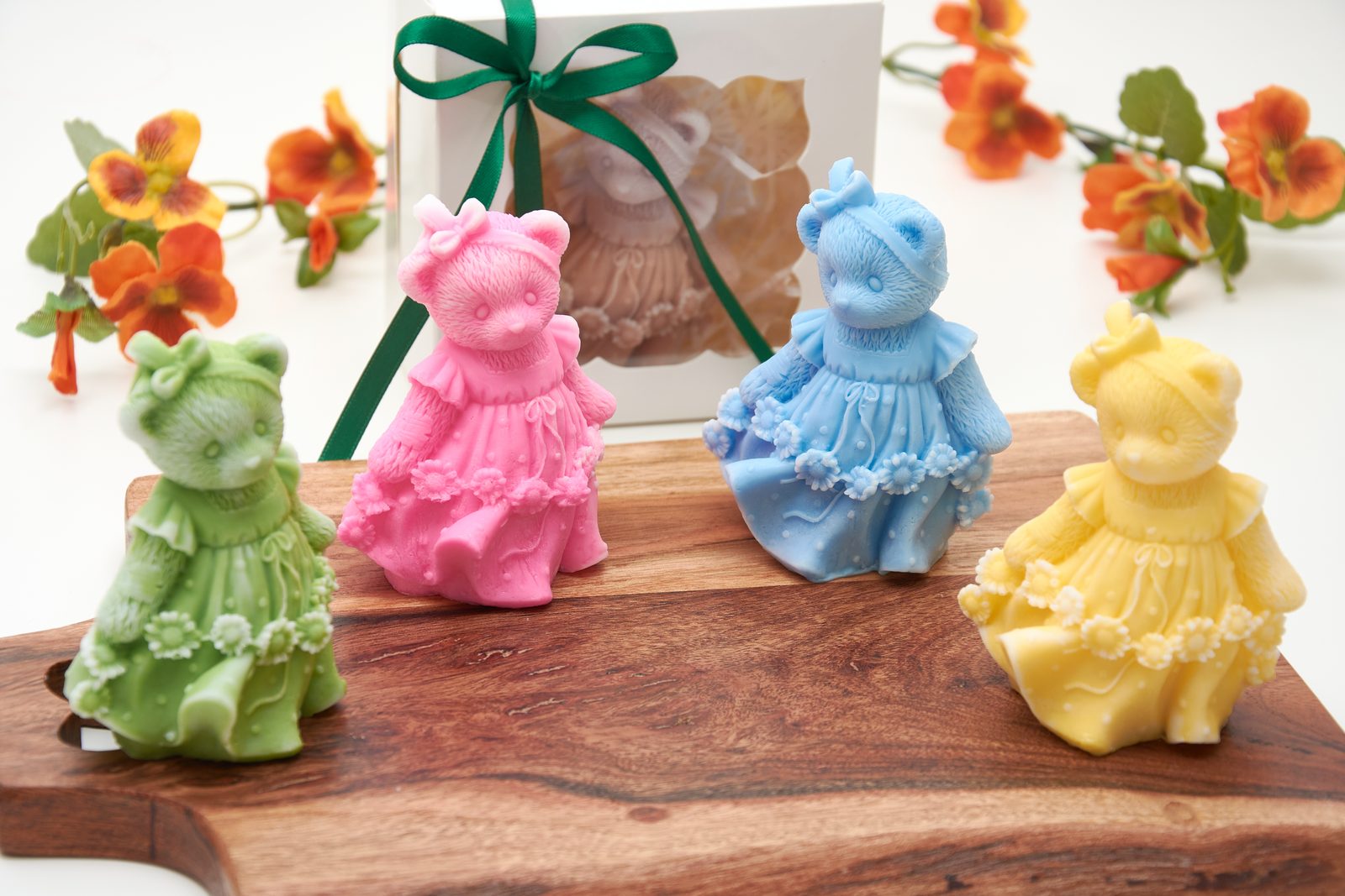 Handmade Soap Teddy Bear: In White Box – Baby Shower Favour