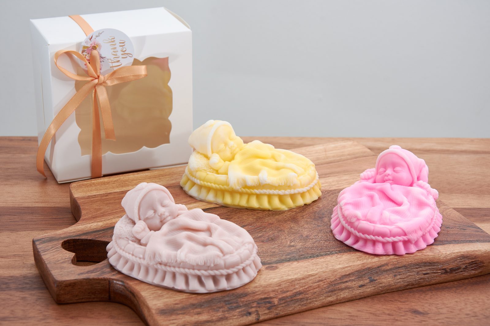 Baby Soap Figurine Wrapped in a Blanket – Christening, Baby Shower Favour