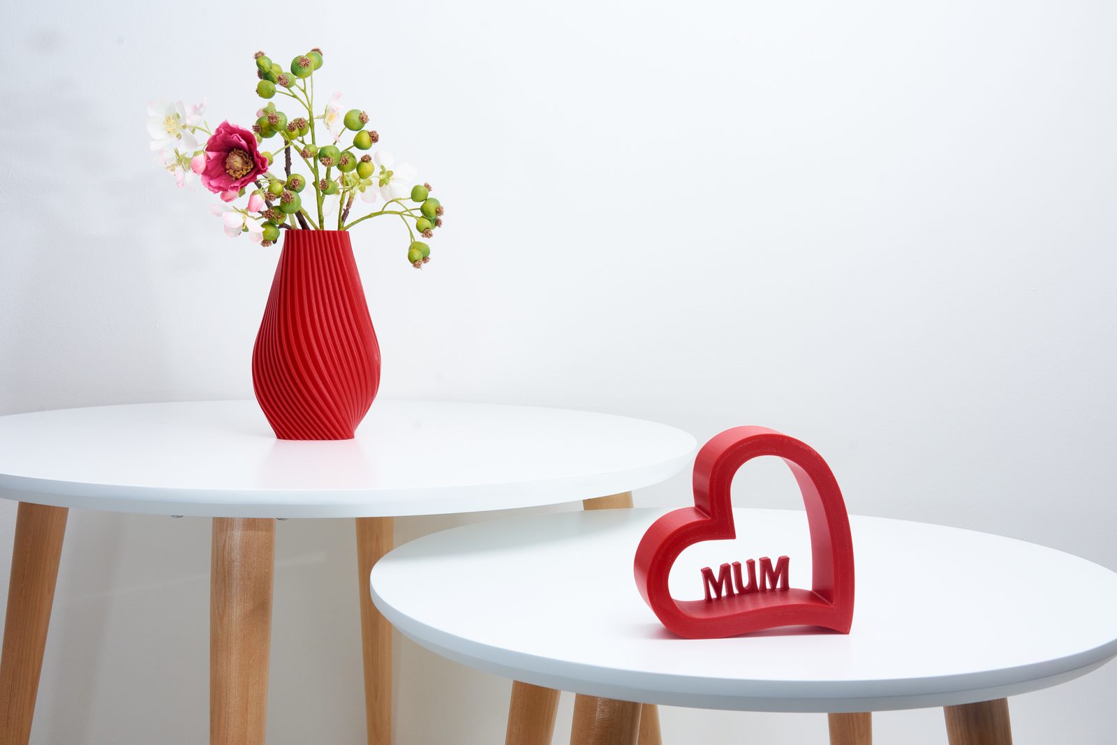 Personalized Mother's Day Heart Decoration - Custom Name, 3D Printed Keepsake