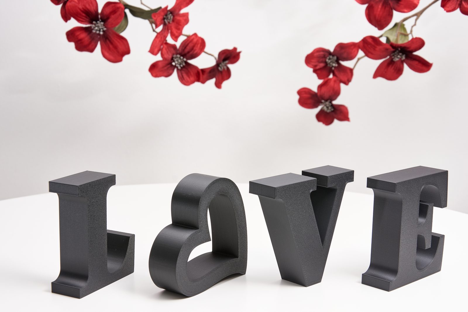 Black Love Sign - Freestanding Decorative Letters - Mantelpiece, Shelf Decor