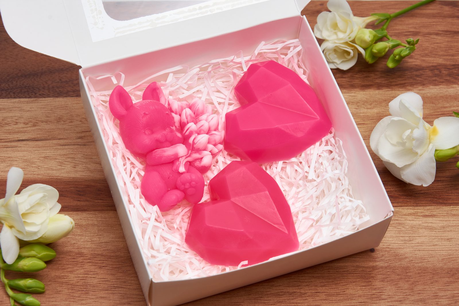 Love Heart Soap and Bunny: Vegan Handmade Soap - Gift for Loved Ones