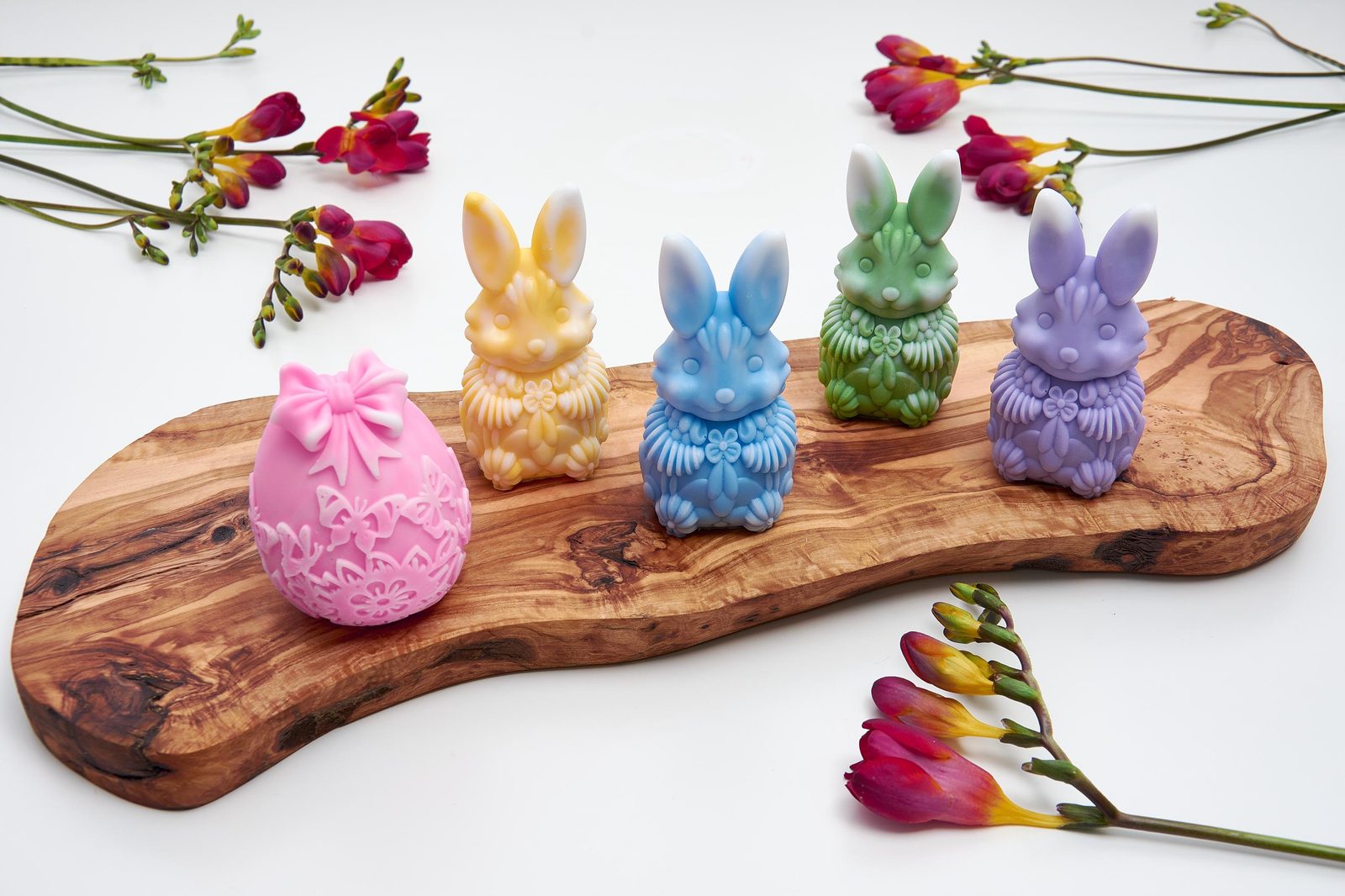 Easter Bunny and Egg Soap Set, Handmade Bar Soap,  Basket Fillers, Party Favours