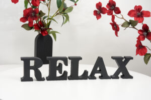 Relax Sign | Freestanding Relax Letters | Bathroom Ornament | Shelf or Mantel Decor | Bathroom decor Relax Word Ornament | Housewarming Gift