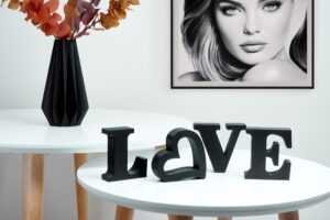 Love Letter Ornament | Freestanding Decor for Home Decoration | Romantic arrangement for shelf