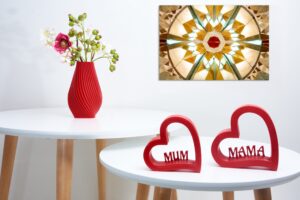 Mother's Day heart decoration| Mom anniversary gift|Unique mother heart keepsake|Heart decoration with personalized name